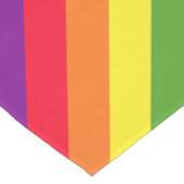Farbenfrohe Streifen Regenbogenfarben Diagonal Mittelgroßer Tischläufer (Ecke)