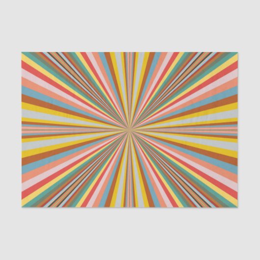 Farbenfrohe Streifen Seidenpapier (Vorderseite)