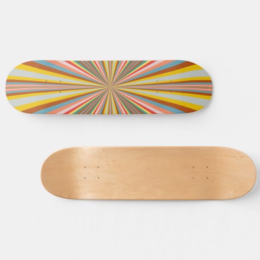 Farbenfrohe Streifen Skateboard (Horizontal)