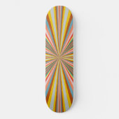 Farbenfrohe Streifen Skateboard (Vorderseite)