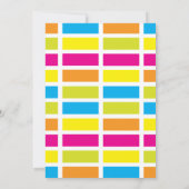 Farbenfrohe Streifen Sommerhochzeit Einladung (Rückseite)