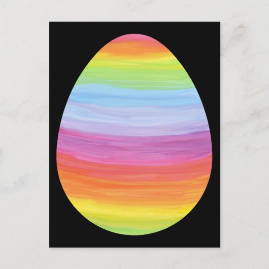 Farbenfrohe Streifen Streifen Streifen Ostereier g Postkarte (Vorderseite)