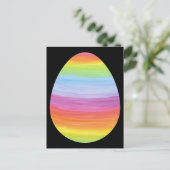 Farbenfrohe Streifen Streifen Streifen Ostereier g Postkarte (Stehend Vorderseite)