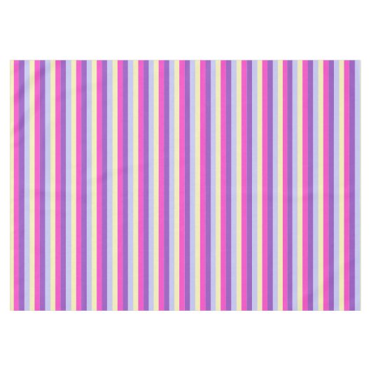 Farbenfrohe Streifen Tischdecke (Vorderseite (Horizontal))