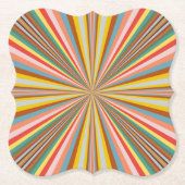 Farbenfrohe Streifen Untersetzer (Vorderseite)