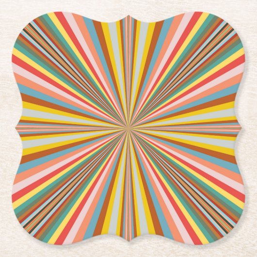 Farbenfrohe Streifen Untersetzer (Vorderseite)