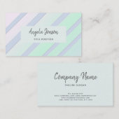 Farbenfrohe Streifen Visitenkarte (Vorne/Hinten)