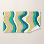 Farbenfrohe Streifen Wellenformen Abstraktes Muste Badhandtuch Set (Handtuch)