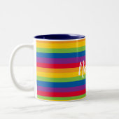 Farbenfrohe Streifen Zweifarbige Tasse (Links)