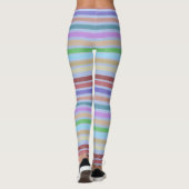 Farbenfrohe Streifengestaltung Leggings (Rückseite)