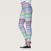 Farbenfrohe Streifengestaltung Leggings (Links)