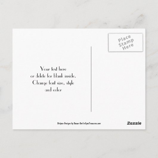 Farbenfrohe Streifenmuster Danke Postcard Postkarte (Rückseite)