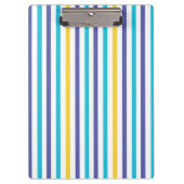 Farbenfrohe Streifenmuster zurück zur Schule Klemmbrett (Vorderseite)