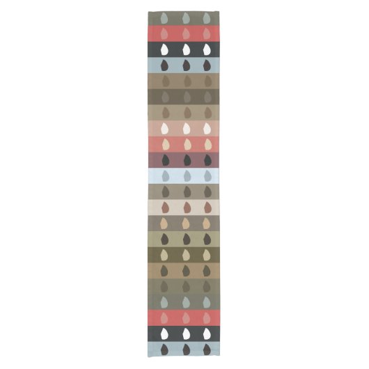 Farbenfrohe Stribal Kurzer Tischläufer (Vorderseite)