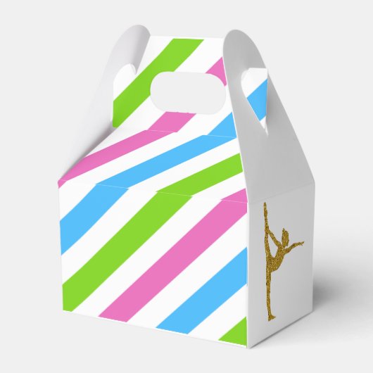 Farbenfrohe Strickgymnastikbox für Glitzer Geschenkschachtel (Rückseite)