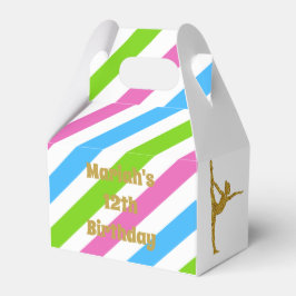 Farbenfrohe Strickgymnastikbox für Glitzer Geschenkschachtel