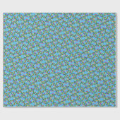 Farbenfrohe String Lights Niedlich Fun Blue Patter Geschenkpapier (Flach)