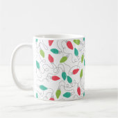 Farbenfrohe String Lights Weihnachts-Tasse Kaffeetasse (Links)