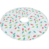 Farbenfrohe String Lights Weihnachtsbaumrock Polyester Weihnachtsbaumdecke (Schrägansicht)