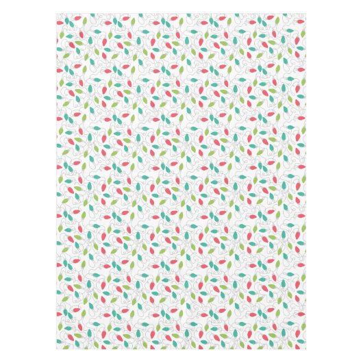 Farbenfrohe String Lights Weihnachtslieder Tischdecke (Vorderseite)