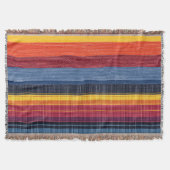 Farbenfrohe Strip-Imitate Denim Texture Decke (Vorderseite)