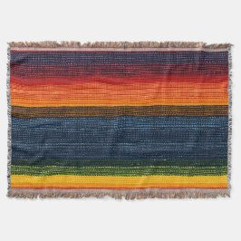 Farbenfrohe Strip-Imitate Denim Texture Decke