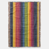 Farbenfrohe Strip-Imitate Denim Texture Decke (Vorderseite Vertikal)