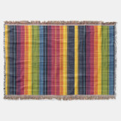 Farbenfrohe Strip-Imitate Denim Texture Decke (Vorderseite)