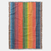 Farbenfrohe Strip-Imitate Denim Texture Decke (Vorderseite Vertikal)