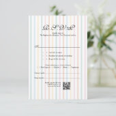 Farbenfrohe Strip QR Code Hochzeit RSVP (Stehend Vorderseite)