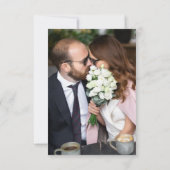 Farbenfrohe Strip QR Code Hochzeit RSVP Karte (Rückseite)