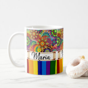 Farbenfrohe Strip-Tasse Kaffeetasse