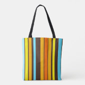 Farbenfrohe Strip Tote Bag Tasche (Rückseite)