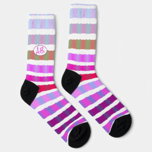 Farbenfrohe Stripelike Designer Socken