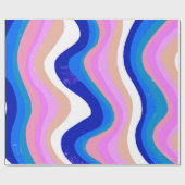 Farbenfrohe Stripes-Waves-Geschenk Geschenkpapier (Flach)