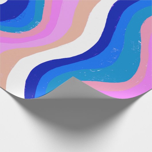 Farbenfrohe Stripes-Waves-Geschenk Geschenkpapier (Ecke)
