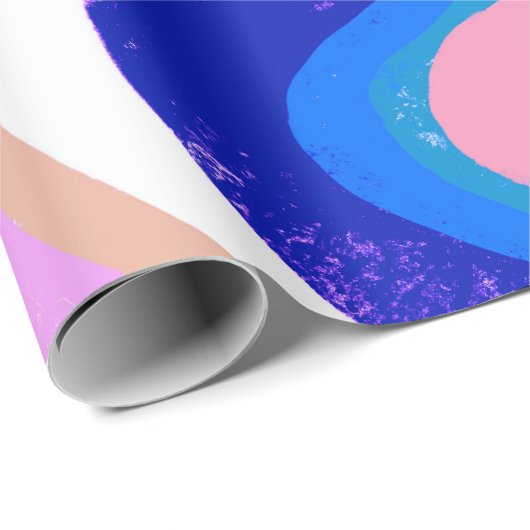 Farbenfrohe Stripes-Waves-Geschenk Geschenkpapier (Rolleneckpunkt)