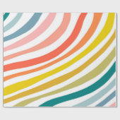 Farbenfrohe Stripes-Waves-Geschenk Geschenkpapier (Flach)