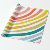 Farbenfrohe Stripes-Waves-Geschenk Geschenkpapier (Ungerollt)