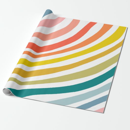 Farbenfrohe Stripes-Waves-Geschenk Geschenkpapier (Ungerollt)
