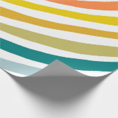 Farbenfrohe Stripes-Waves-Geschenk Geschenkpapier (Ecke)