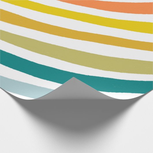 Farbenfrohe Stripes-Waves-Geschenk Geschenkpapier (Ecke)