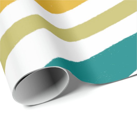 Farbenfrohe Stripes-Waves-Geschenk Geschenkpapier (Rolleneckpunkt)