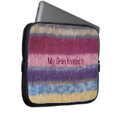 farbenfrohe Stripteppiche Vintages lustiges Slogan Laptopschutzhülle (Vorne Rechts)