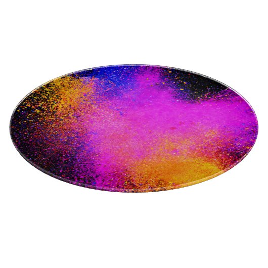 Farbenfrohe Stromausfall Schneidebrett (Ecke)