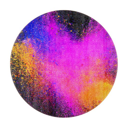 Farbenfrohe Stromausfall Schneidebrett (Vorderseite)