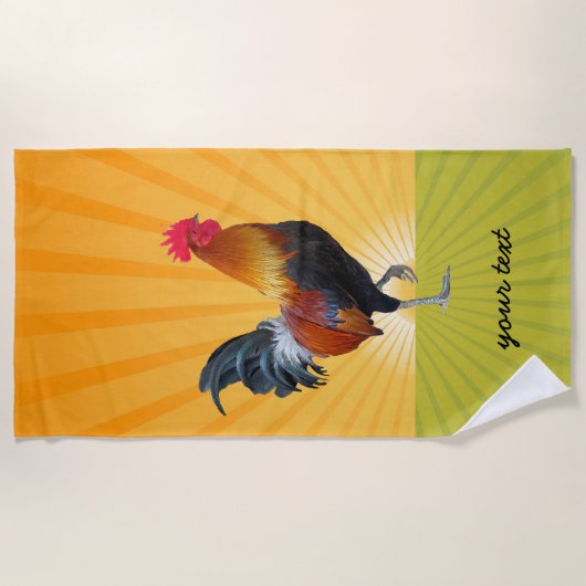 Farbenfrohe Strutster Design Strandtuch (Vorderseite)
