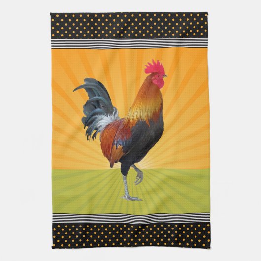 Farbenfrohe Strutting Rooster Design Küchentücher (Vertikal)