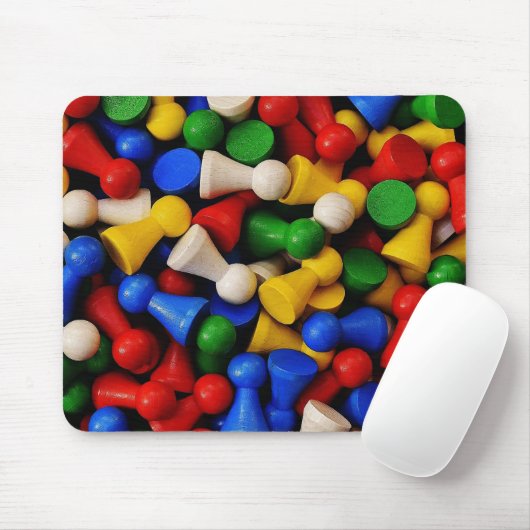 Farbenfrohe Stücke aus Holz Mousepad (Mit Mouse)