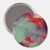 Farbenfrohe stürmische Wolken abstrakte Pinselstri Magnet (Vorderseite/Rückseite)